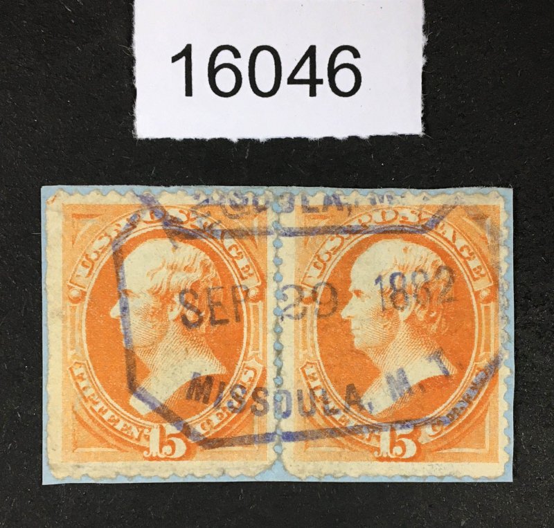 MOMEN: US STAMPS # 189 USED PAIR LOT #16046
