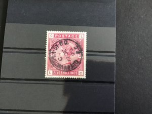 G.B. Victoria 1883 5 shillings used  stamp  R29672