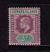 LEEWARD ISLANDS Sc# 20 MH FVF WMK2 King Edward VII 
