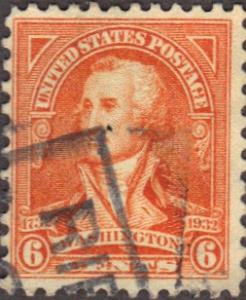 US Used 6 cent Scott# 711 Washington Bicentennial Fine