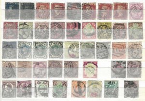 UK GB 1859-1902 COLLECTION OF 43 QUEEN VICTORIA & KING EDWARD ISSUES