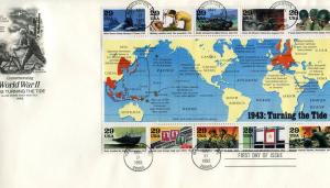 2765 1943: Turning the Tide, ArtCraft, S/S  FDC