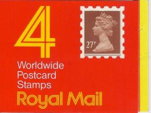 GB 1988 27p Window Booklet GF1 'T'