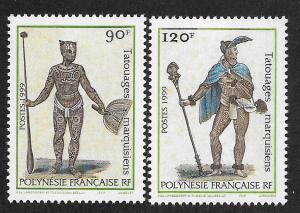FRENCH POLYNESIA SC# 754-55  FVF/MNH  1999