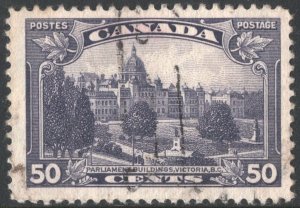 Canada SC#226 50¢ Parliament Buildings, Victoria, B. C. (1935) Used