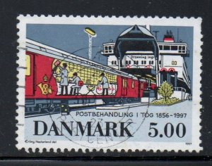 Denmark Sc 1077 1997 End of Railway Mail Service stamp   used