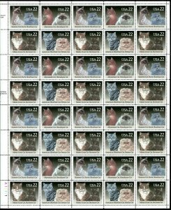 2372 - 2375 Cats 22¢ Sheet of 40   MNH 