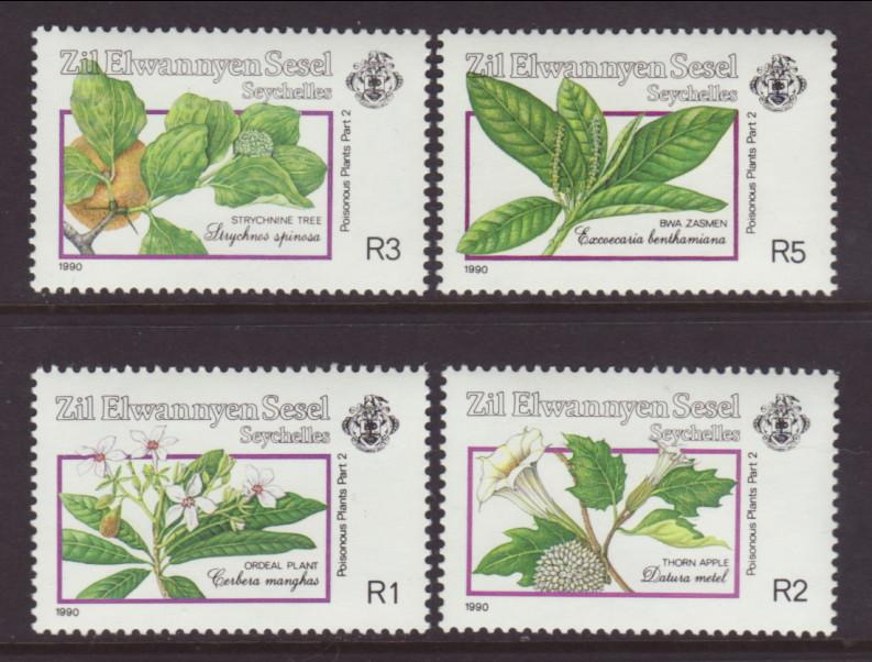 Seychelles Zil Elwannyen Sesel 173-176 Plants MNH VF