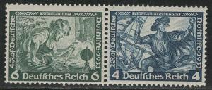 Germany Scott # B52, B50, mint nh, se-tenant, Mi# W47