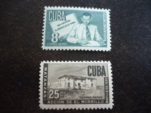 Stamps - Cuba - Scott# 466-468,C47-C49 - Mint Hinged Set of 6 Stamps