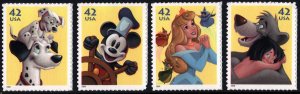 SC#4342-45 42¢ The Art of Disney: Imagination Singles (2008) SA