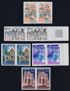 France 1703-7 imperf pairs MNH Tourism, Architecture, Puy Cathedral, Cordes