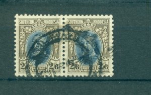 Southern Rhodesia - Sc# 29a. Geo.V 1933 2Sh6p Perf 12 Pair Used. $75.00.