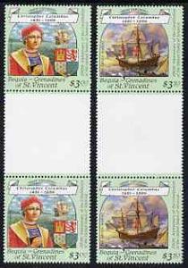 St Vincent - Bequia 1988 Christopher Columbus $3.50 &...