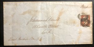 1846 England East India Company Letter Cover To Cork