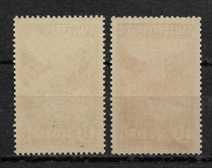 French Andorra 1932-38, Scott # 49-50, 1fr stamps,VF MVLH*OG Hardly Visible FR-1