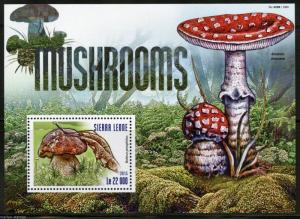 SIERRA LEONE 2015 MUSHROOMS SOUVENIR SHEET MINT NH