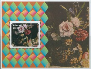 Aitutaki 2011 SG762X Peony Flowers sheetlet MNH