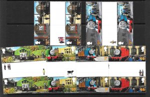 GREAT BRITAIN Sc 2908-13 NH GUTTER PAIRS OF 2011 - THOMAS TRAIN. Sc$32+