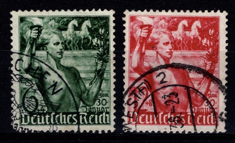 Germany 1938 Hitler Culture Fund, 5th Anniv. of Hitler Leadership, Set [Used]