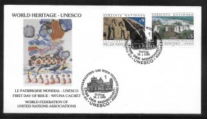 UN Vienna 125-126 1992 World Heritage WFUNA Cachet FDC First Day Cover