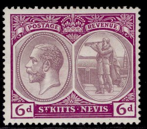 ST KITTS-NEVIS GV SG46, 6d dull & bright purple, M MINT.