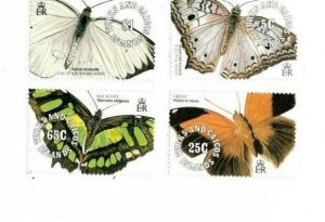 Turks and Caicos - 1991 - Butterflies - Set of Four - MNH (Scott#893-900)