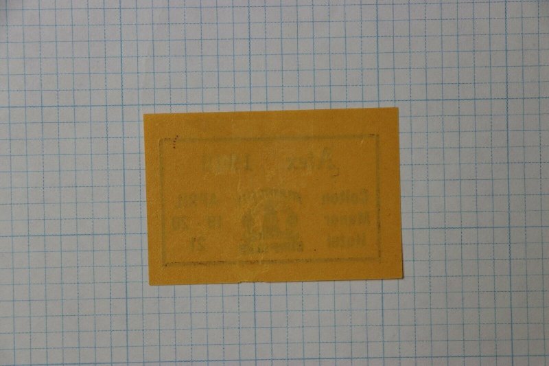 1940 Atex NJ Stamp Club Philatelic Souvenir Label Ad