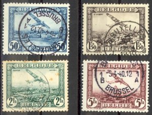 Belgium Sc# C1-C4 Used 1930 Air Post