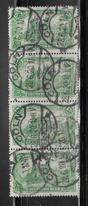 Germany Sc.# 112   Mi.# 113 Used strip of 4