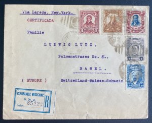 1922 Mexico City Mexico Sunburst Cover To Basel Switzerland Via New York