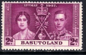 Basutoland 1937 KGV1 2d Bright Purple Coronation Umm SG 16 ( J1455 )