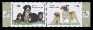 2018 Tajikistan  782-783Paar Dogs 4,60 €