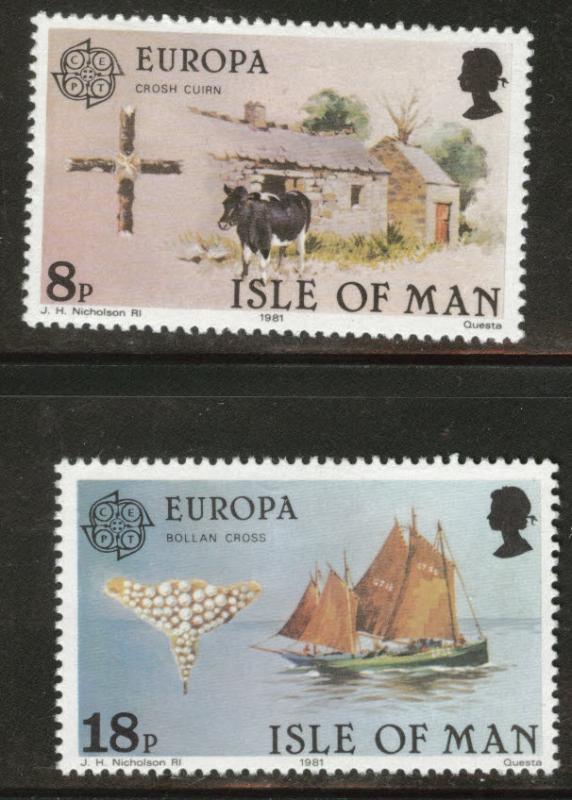 Isle of Man Scott 191-2  MNH** 1981 Europa set