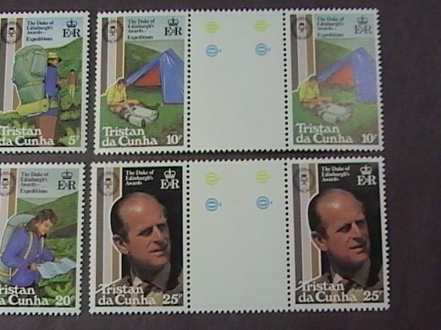 TRISTAN da CUNHA # 297-300-MINT/NH-COMPLETE SET OF CROSS GUTTER PAIRS--1981