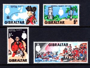 Gibraltar #205-208, MNH