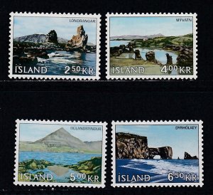 Iceland #  380-383, Landscapes, Mint  Hinged 1/3 Cat.