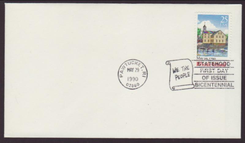 US 2348 Rhode Island 1990 Uncachted U/A FDC