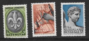 NETHERLANDS Scott #206-208 Mint Set Boy Scouts stamps 2017 CV $5.65