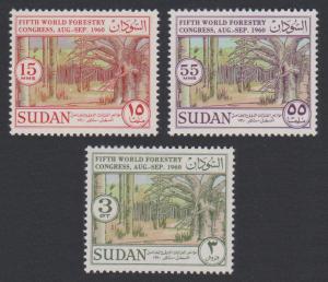 Sudan 5th Forestry Congress 3v SG#158/60 SC#133-35