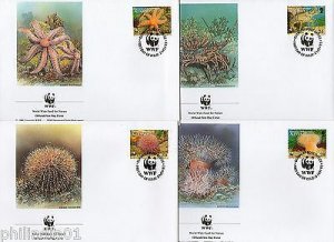 Alderney 1993 Star Fishes Lobster Marine Life Corals Fauna Sc 69 WWF FDCs # 113