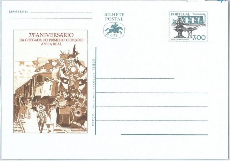 72049  -  PORTUGAL  - POSTAL STATIONERY CARD -   TRAINS History