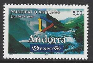 Andorra French 1998 Expo '98 Lisbon VF MNH (497)