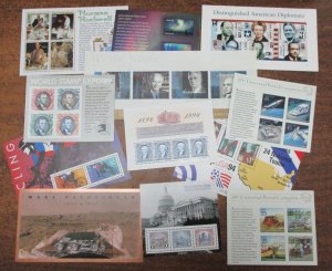 USA Souvenir Sheets - 12 Different MNH - Face $35.37