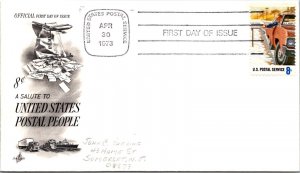 FDC 1973 SC #1498a Artcraft Cachet - US Postal Service - Single - J4763