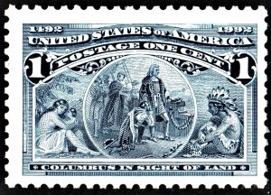 SC#2624a 1¢ The Voyages of Columbus Souvenir Sheet Single (1992) MNH