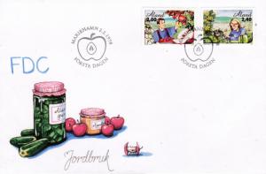 Aland 1998 Horticulture Apples & Cucumbers set on Unaddressed Fist Day Cover  VF