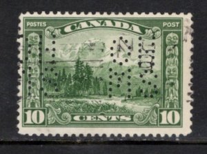 Canada O8-155 Perfin Used
