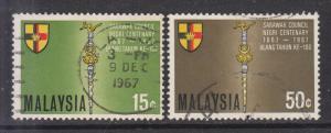 Malaysia 1967 Sc 46--7 Sarawak Council Used