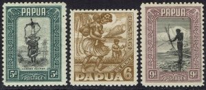 PAPUA 1932 PICTORIAL 5D 6D AND 9D